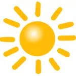 Gambar vektor matahari cerah