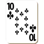 Ten of clubs vector image