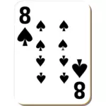 Eight of spades playing card vector drawing