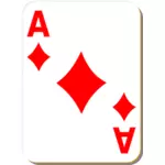 Ace of diamonds vector image