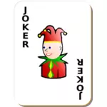 Seni klip vektor bermain kartu Joker hitam