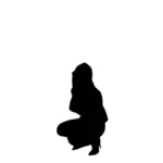 Lady silhouette vector clipart