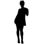 Lady silhouet vector illustraties