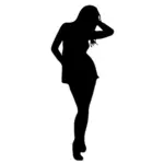 Girl silhouette vector graphics