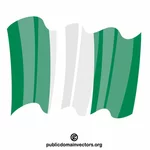 Nigerianische wehende Flagge