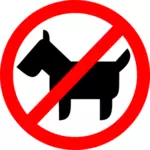 Geen honden ronde teken vector afbeelding