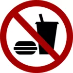 Žádné jídlo a pití vektorový obrázek symbolu