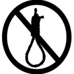 Ilustração do vetor de nenhum sinal de pena de morte
