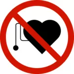 No pacemakers symbol