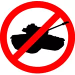 Tanques prohibido vector de señal