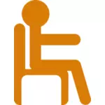 Man in Chair Vector Art
