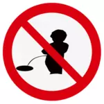''No urination'' symbol