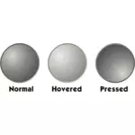 Grey web button template vector drawing