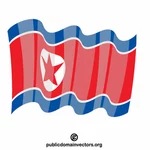 Nordkoreas nationella flagga