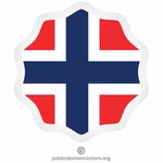 Noorse vlag sticker clip art