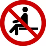 ''Ei istuta tässä'' -symboli