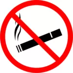 Image vectorielle d'aucune étiquette de signe de fumer