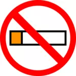 Vector símbolo de dibujo para la prohibición de fumar