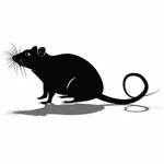 Rat muis silhouet