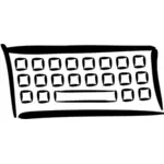 Vektor-Illustration der minimalistischen Tastatur