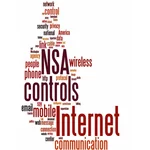 הסוכנות לביטחון לאומי הפקד איור תקשורת לאינטרנט