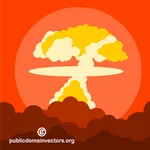 Kernexplosie illustratie