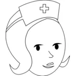 Nurse line art vector graphics