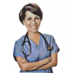 Zdravotní sestra vektorové kreslení