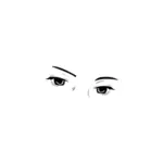 Uykulu Bayan gözleri çizim vektör