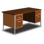 An office desk vector drawing
