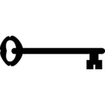 Silhuett vektorgrafik av en gammal nyckel