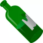 हरे रंग की खुली बोतल वेक्टर चित्रण