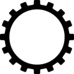 Mechanic cog silhouette