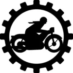 Motocykla mechanik logotyp