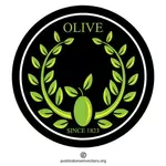 Rama de olivo vector de la imagen