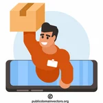 Online shopping package delivery