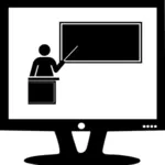 Online-Präsentation silhouette