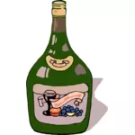 Imagem vetorial de garrafa de vinho de uva