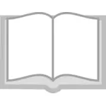 Icône représentant un livre ouvert en niveaux de gris