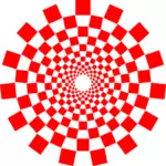 Vector de desen de pătrate conectat ca spirale