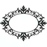 Image clipart vectoriel ornement cadre ovale