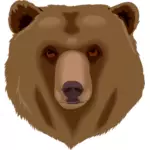 Medvěd grizzly hlavu Vektor Klipart