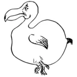 Ilustracja wektorowa kontur ptaka dodo