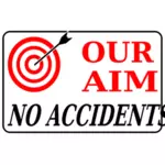 Zeichen für eine Kampagne gegen Unfälle-Vektor-illustration