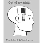 Out of my mind vector illustration