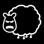 Rozzlobenou ovci ikonu Vektor Klipart