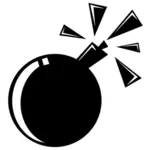 Bomb vector silhouette
