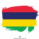 Mauritius vlag inkt spatten