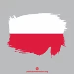 Drapeau de la Pologne coup de peinture