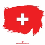 Bandera pintada de Suiza